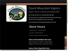 Tablet Screenshot of ozarkmountainvapors.com